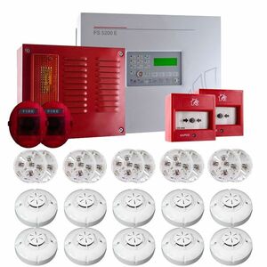 Sistem alarma antiincendiu conventional UniPOS KIT-UP10C, 3 linii detectie, 10 detectori, 100 evenimente imagine