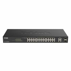 Switch cu 24 porturi D-Link DGS-1100-26MPV2, 2 porturi Combo GE/SFP, 52 Gbps, 38.69 Mpps, PoE, cu management imagine