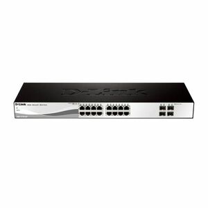 Switch cu 16 porturi D-Link DGS-1210-20, 4 porturi Combo, 40 Gbps, 8.000 MAC, 29.8 Mpps, cu management imagine