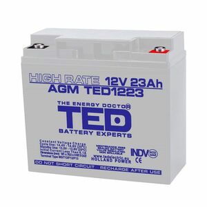 Acumulator TED AGM VRLA TED003362, 23 Ah, 12 V, M5 imagine