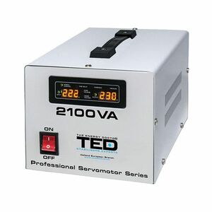 Stabilizator de tensiune cu 2 prize si servomotor TED 000132, 2100 VA, 1200 W imagine