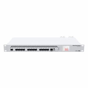 Router Gigabit cu fir MikroTik CCR1016-12S-1S+, 12 porturi Gigabit SFP, 1 port 10G SFP+, 1 port consola RJ45, 100-240V AC imagine