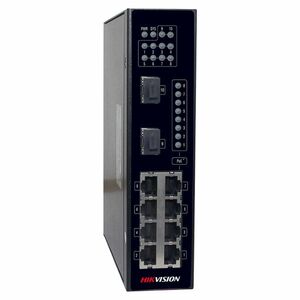 Switch industrial cu 8 porturi PoE Hikvision DS-3T0310P, 8.8 Gbps, 4.2 Mbps, MAC 4000, fara management imagine