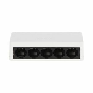 Switch cu 5 porturi Hikvision DS-3E0105D-E, 100 Mbps, 0.744 Mpps, 1.000 MAC, plug and play imagine
