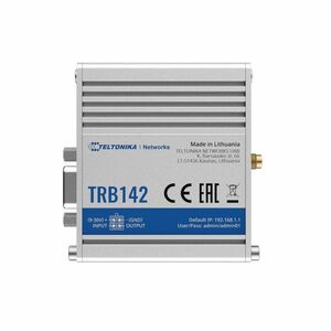 Gateway/controller industrial IP Teltonika TRB142, Cat1, GSM, LTE, Micro USB, SMS/apel, IoT imagine
