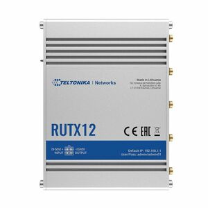 Router industrial IP Teltonika RUTX12, WiFi, 4G, GPS, Dual SIM, Bluetooth, 10/100/1000 Mbps, IoT imagine