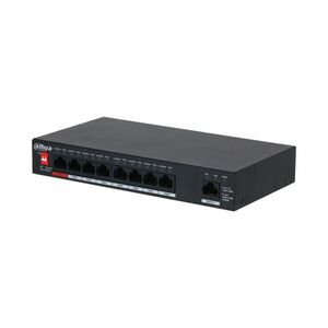 Switch cu 9 porturi Dahua PFS3009-8ET1GT-96-V2, 2000 MAC, 3.6 Gbps, fara management, 250 m, PoE imagine