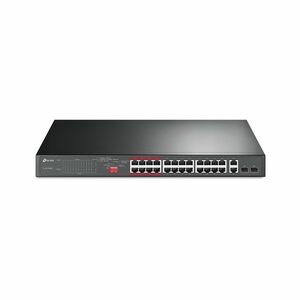 Switch 26 porturi Gigabit TP-Link TL-SL1226P, 10/100/1000 Mbps, 8.8 Gbps, SFP, PoE+, fara management imagine