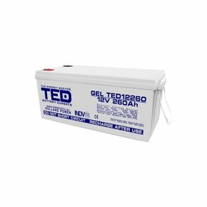 Acumulator GEL pentru UPS sau panouri fotovoltaice TED Deep Cycle TED003539, 260Ah, 12 V, M8 imagine