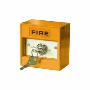 Buton de incendiu conventional cu cheie Hochiki CDX CCP-KS03, 3 pozitii, IP24, ABS portocaliu imagine