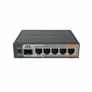Router MikroTik hEX S RB760IGS, 5 porturi, 10/100/1000Mbps, port SFP, PoE pasiv imagine