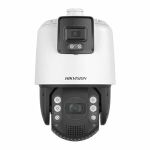 Camera supraveghere rotativa IP Speed Dome PTZ Duala Hikvision TandemVu DS-2SE7C432MW-AEB(14F1)(O-STD)(P3), 4 MP, 5.9 - 188.8 mm / 4 mm, motorizat, lumina alba 30 m, IR 200 m, stroboscop, slot card, x32, Hi-PoE imagine