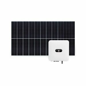 Sistem fotovoltaic 4 kW, invertor monofazat Hibrid WiFi si 9 panouri Canadian Solar, 120 celule, 455 W imagine