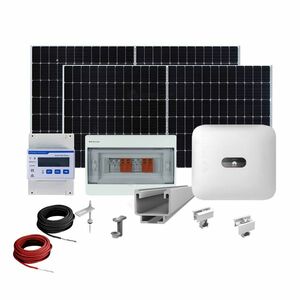 Sistem fotovoltaic complet 5 kW, invertor trifazat On Grid WiFi si 12 panouri Canadian Solar, 120 celule, 455 W, pe structura de metal imagine