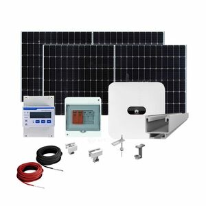 Sistem fotovoltaic complet 10 kW, invertor trifazat On Grid WiFi si 24 panouri Canadian Solar, 120 celule, 455 W, pe structura de metal imagine
