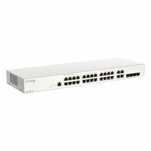 Switch cu 28 porturi Gigabit D-Link DBS-2000-28P, 56 Gbps, 41.7 Mpps, 4x SFP, 8000 MAC, PoE, cu management imagine
