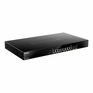 Switch cu 8 porturi Gigabit D-Link DMS-1100-10TP, 80 Gbps, 59.52 Mpps, 2x SFP+, PoE, cu management imagine