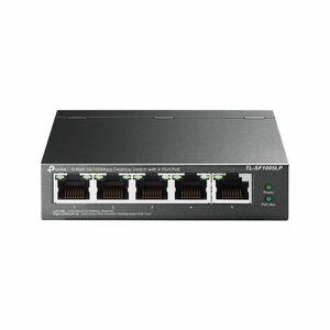 Switch cu 5 porturi TP-Link TL-SF1005LP V2, 4 porturi PoE, 2K MAC, 1 Gbps, fara management imagine