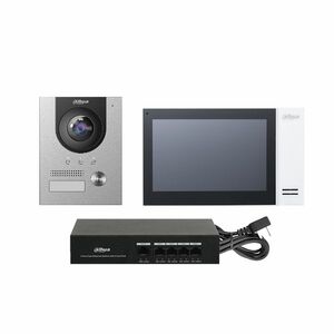 Kit videointerfon IP Dahua KTP01-S2(F), 2MP, 1 familie, ingropat, 7 inch, PoE imagine