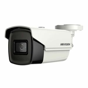 Kit Camera supraveghere exterior Hikvision Ultra Low Light DS-2CE16H8T-IT3F, 5 MP, IR 60 m, 2.8 mm + alimentator imagine