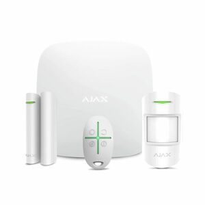 Sistem de alarma wireless Ajax Starter kit WH, 868/915 MHz, 2000 m, pet immunity imagine