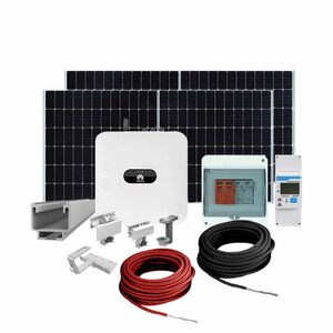 Sistem fotovoltaic complet 4 kW, invertor Trifazat On-Grid si 9 panouri Canadian Solar, 120 celule, 455 W, montare pe acoperis din tigla imagine
