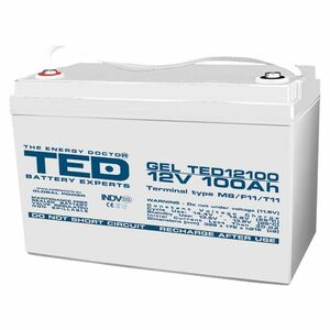 Acumulator TED AGM VRLA GEL TED004147, 12 V, 100 Ah, M8 imagine