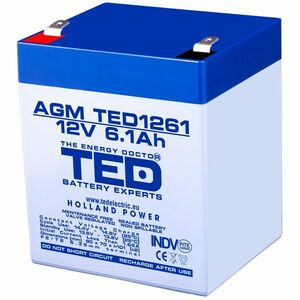 Acumulator AGM VRLA TED TED003171, 12 V, 6.1 A imagine