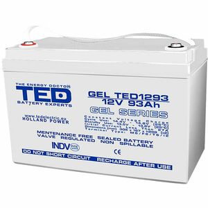 Acumulator AGM GEL TED TED003485, 12 V, 93 A imagine