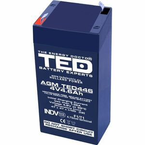 Acumulator AGM VRLA TED TED002853, 4 V, 4.6 A imagine