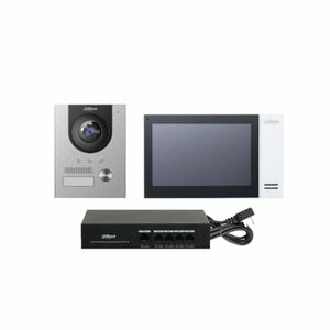 Kit videointerfon IP Dahua KTP01-S2(S), 2 MP, IR, 7 inch, aparent, PoE, slot card imagine
