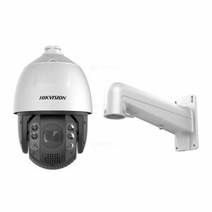 Camera supraveghere IP Speed Dome Hikvision AcuSense DS-2DE7A432IW-AEB(T5), 4 MP, IR 200 m, 5.9 - 188.8 mm, motorizat, slot card, Hi-PoE, 32X + suport imagine