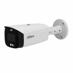Camera supraveghere exterior IP cu iluminare duala Dahua WizSense Active Deterrence IPC-HFW3549T1-AS-PV-0280B-S4, 5 MP, lumina alba/IR 30 m, 2.8 mm, microfon, slot card, PoE imagine