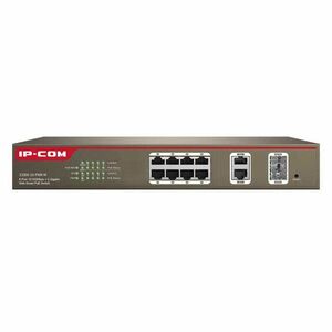 Switch cu 8 porturi IP-COM S3300-10-PWR-M, 5.6 Gbps, 2 SFP, fara management imagine