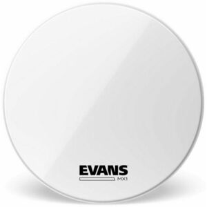 Evans BD16MX1W MX1 Marching Bass White 16" Feță pentru tobă de fanfară imagine