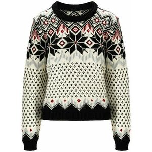 Dale of Norway Vilja Womens Knit Sweater Black/Off White/Red Rose M Săritor imagine