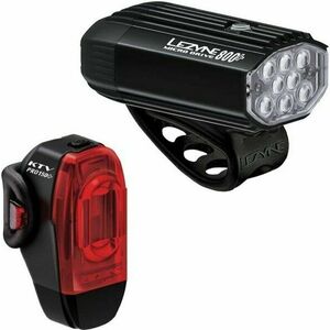 Lezyne Micro Drive 800+/KTV Drive Pro+ Pair Satin Black/Black Front 800 lm / Rear 150 lm Lumini bicicletă imagine