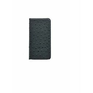Husa pentru Iphone 6 Plus Tellur TLL119663, rezistenta la socuri, flip cover, piele de strut, Negru imagine