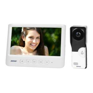 Videointerfon pentru o familie IMAGO ORNO OR-VID-MC-1059/W, color, monitor ultra-plat LCD 7inch, control automat al portilor, 16 sonerii, infrarosu, alb/negru imagine