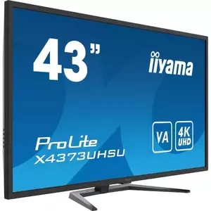 Monitor iiyama ProLite X4373UHSU-B1 43inch VA LED, 4K, PbP, 3ms, DisplayPort, HDMI, FlickerFree imagine