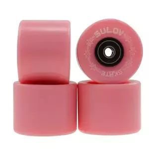 Set 4 roti skateboard Sulov, roz pastel imagine