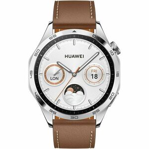 Smartwatch Huawei Watch GT 4, 46mm, Brown Leather Strap imagine