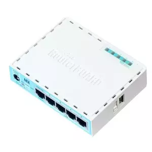 Router Mikrotik hEX 5x1000Mbps-RJ45 CPU: dual-core 880MHz RAM: 256MB microSD slot imagine