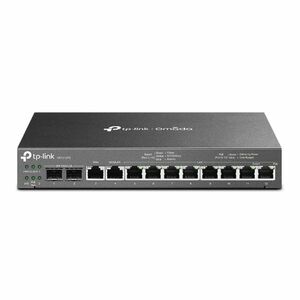 Router 3-in-1 cu 8 porturi Gigabit Omada TP-Link Multi-WAN ER7212PC, VPN, 1200MHz, Negru imagine
