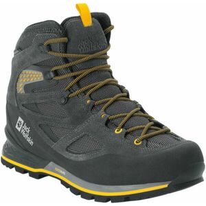 Jack Wolfskin Force Crest Texapore Mid M Black/Burly Yellow XT 39, 5 Pantofi trekking de bărbați imagine