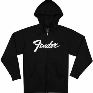 Fender Hoodie Transition Logo Zip Front Black S imagine