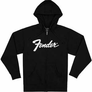 Fender Hoodie Transition Logo Zip Front Hoodie Black M imagine