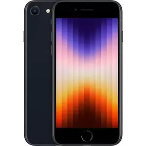 Telefon Mobil Apple iPhone SE 3 128GB Flash Nano SIM + eSIM 5G Midnight imagine