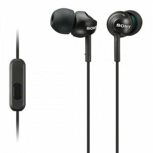 Casti In-Ear Sony MDR-EX110APB, Cu fir, Microfon, Negru imagine