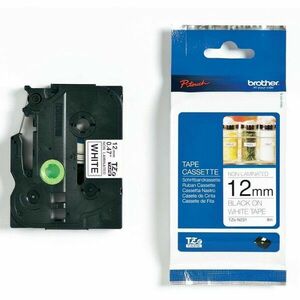 Brother TZEN231 Tape 12mm Black/White/NON Ribbon Cartridge imagine